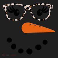 Cute Snowman Leopard Face Lady Women's Sweatshirt thumb 2