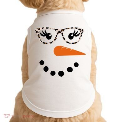 Cute Snowman Leopard Face Lady Doggie Tank