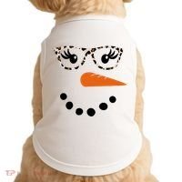Cute Snowman Leopard Face Lady Doggie Tank thumb 0