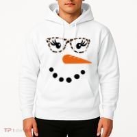 Cute Snowman Leopard Face Lady Hoodie thumb 2