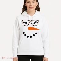 Cute Snowman Leopard Face Lady Hoodie thumb 5