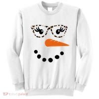 Cute Snowman Leopard Face Lady Sweatshirt thumb 0