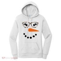 Cute Snowman Leopard Face Lady Women's Hoodie thumb 0