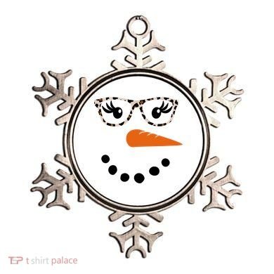 Cute Snowman Leopard Face Lady Ornament