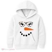 Cute Snowman Leopard Face Lady Kids Hoodie thumb 0