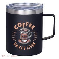Coffee Save Lives Quote Funny Caffeine Addict Coffee Lover 12oz Stainless Steel Coffee Mug thumb 0