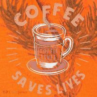 Coffee Save Lives Quote Funny Caffeine Addict Coffee Lover Kati Licensed 12" Camo Cuffed Beanie thumb 2