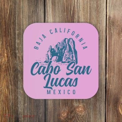 Cabo San Lucas Mexico Mexican Souvenirs Vintage Coaster
