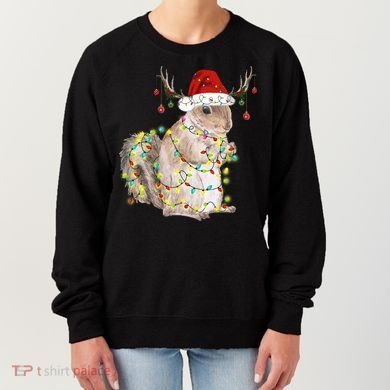 Christmas Squirrel Lights Women's Sweatshirt