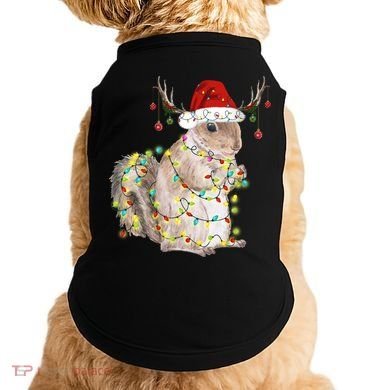 Christmas Squirrel Lights Doggie Tank