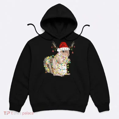 Christmas Squirrel Lights Hoodie