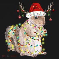Christmas Squirrel Lights Hoodie thumb 2