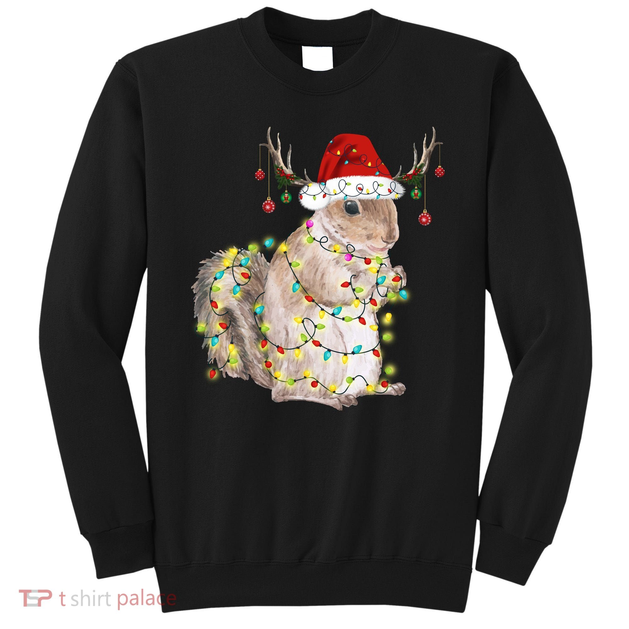 Christmas Squirrel Lights Sweatshirt