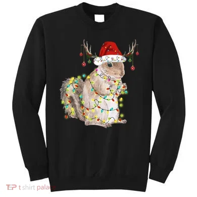 Christmas Squirrel Lights Sweatshirt