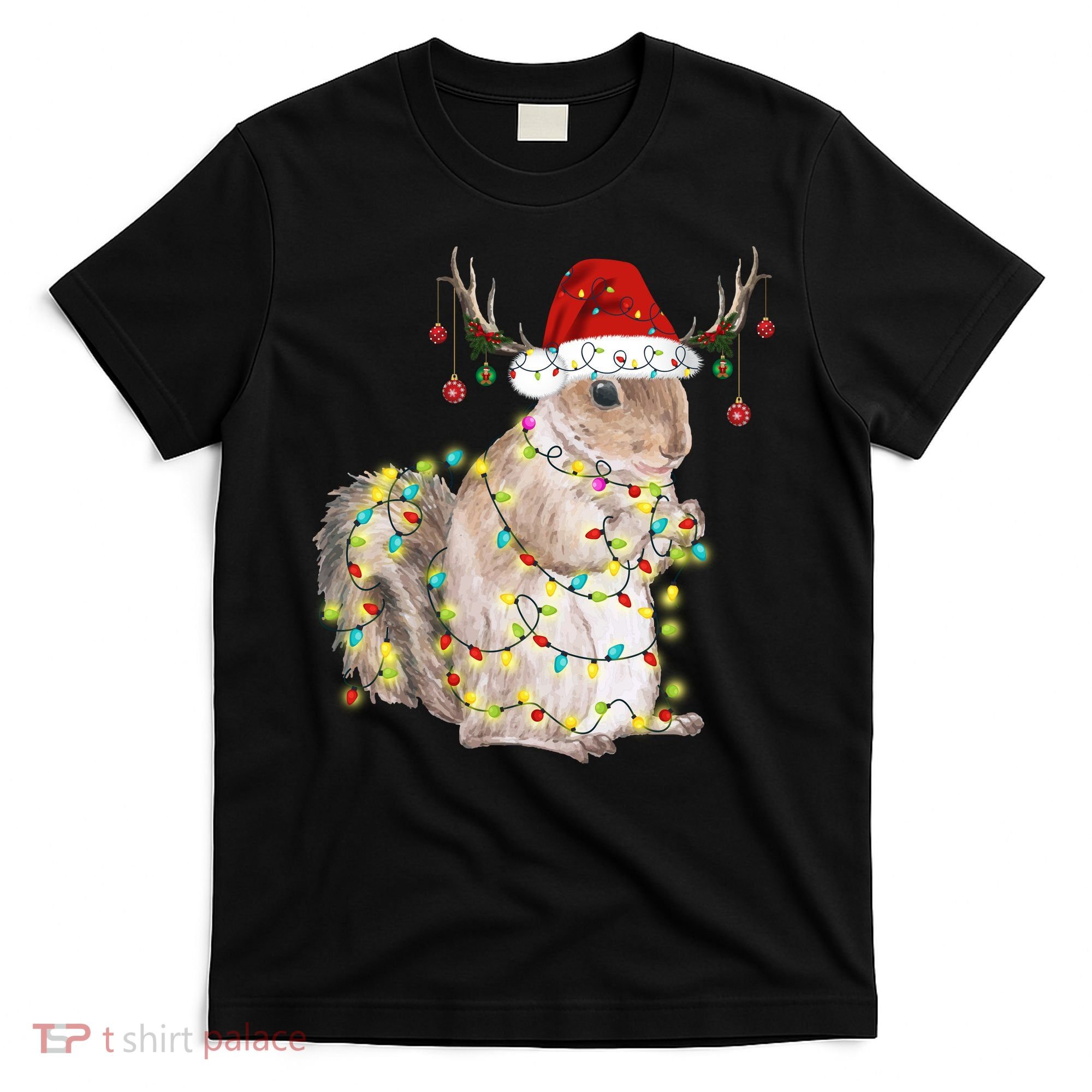 Christmas Squirrel Lights T-Shirt