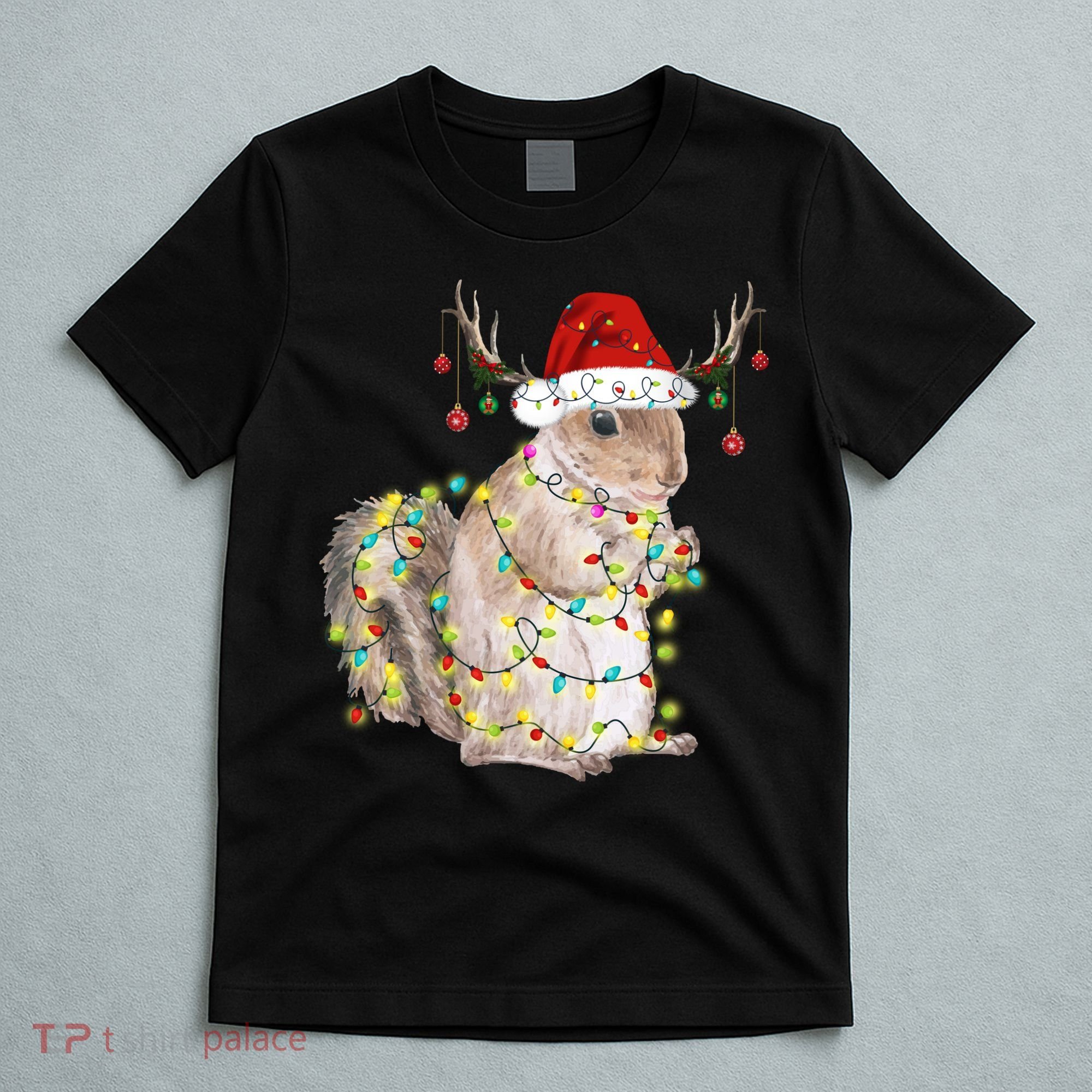 Christmas Squirrel Lights T-Shirt