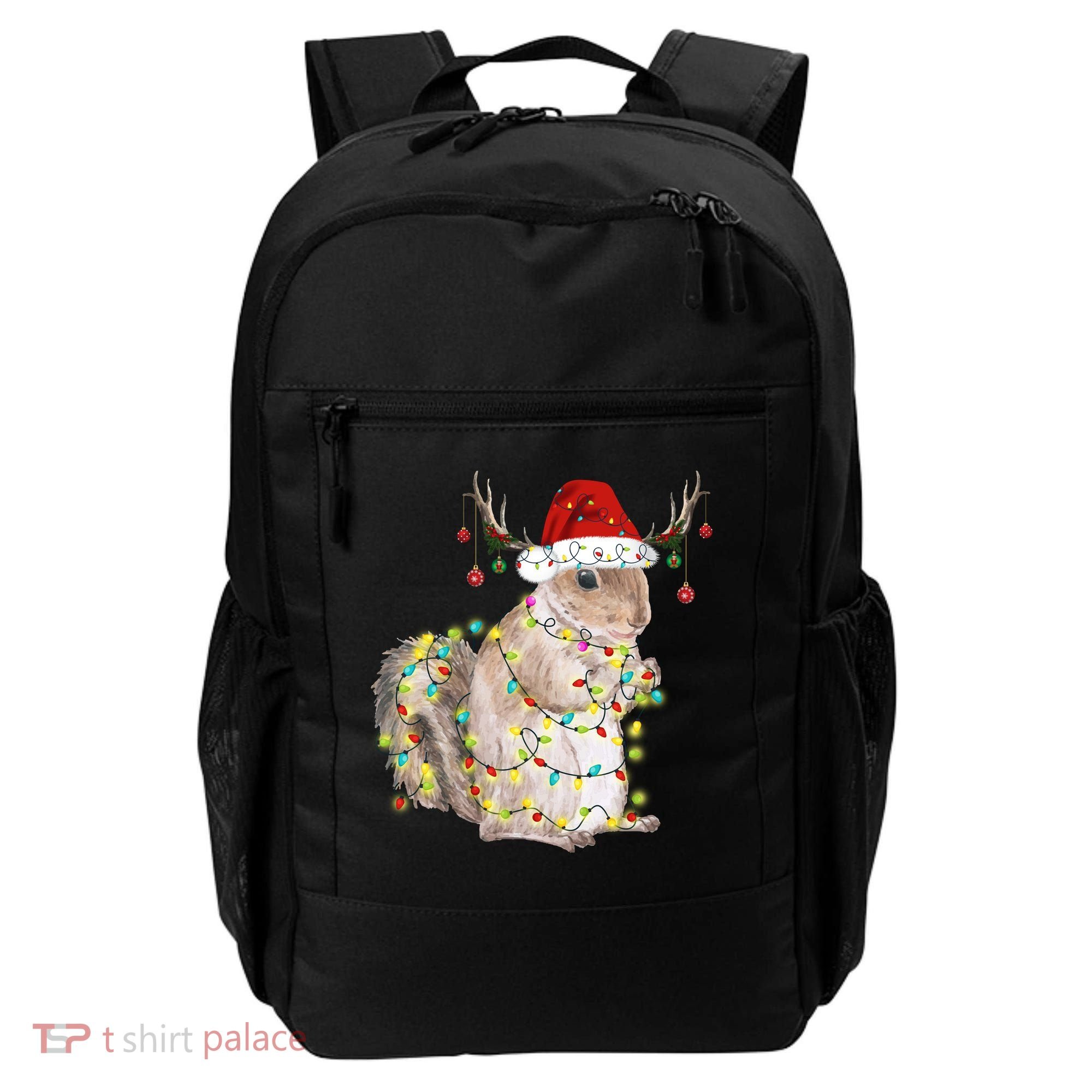 Christmas Squirrel Lights Backpack