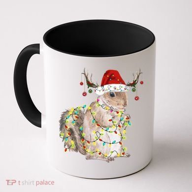 Christmas Squirrel Lights Coffee Mug
