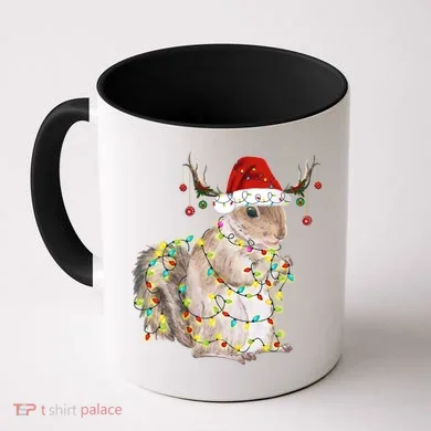 Christmas Squirrel Lights Coffee Mug