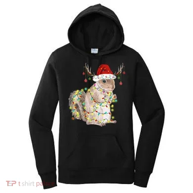 Christmas Squirrel Lights Women's Hoodie