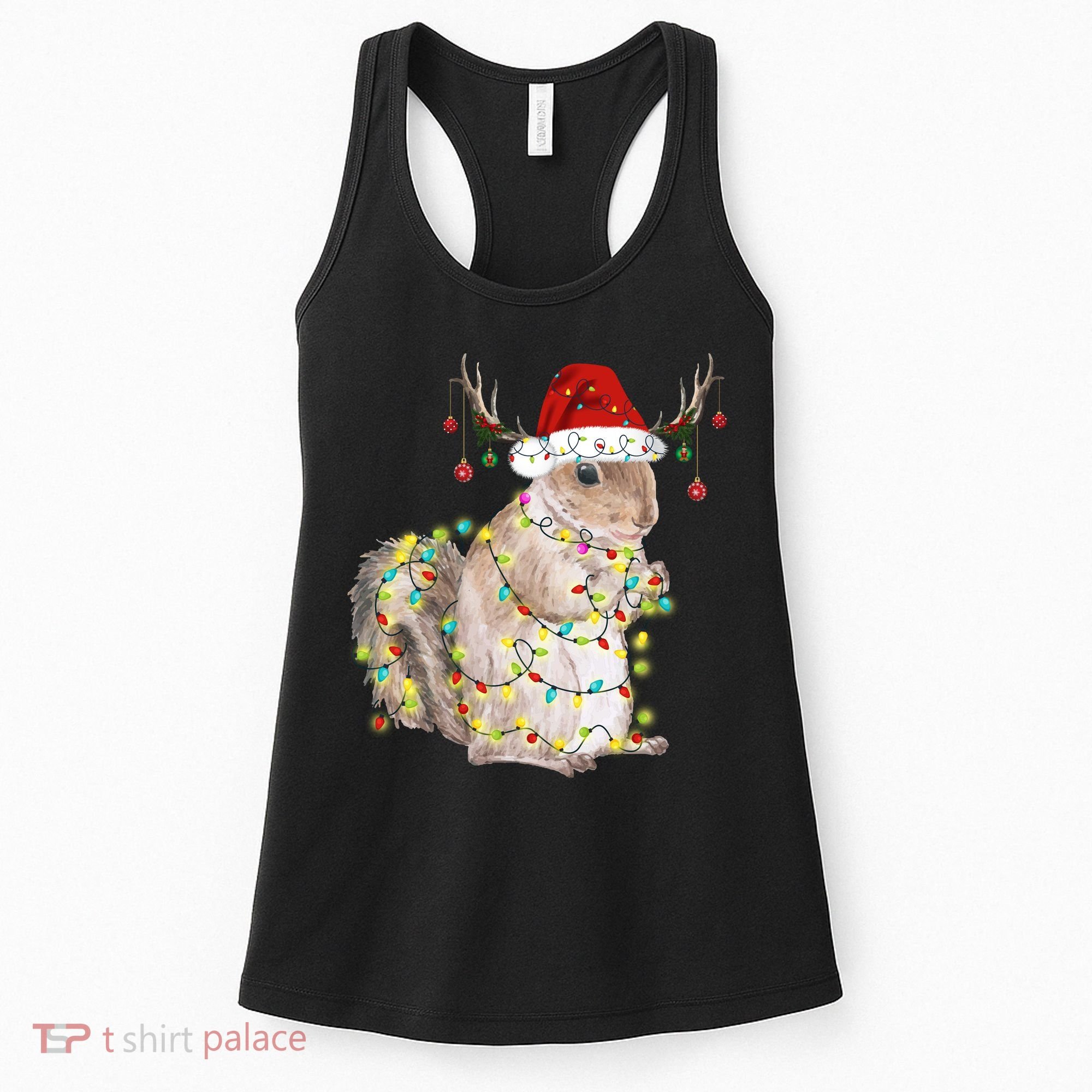Christmas Squirrel Lights Women's Tank Top