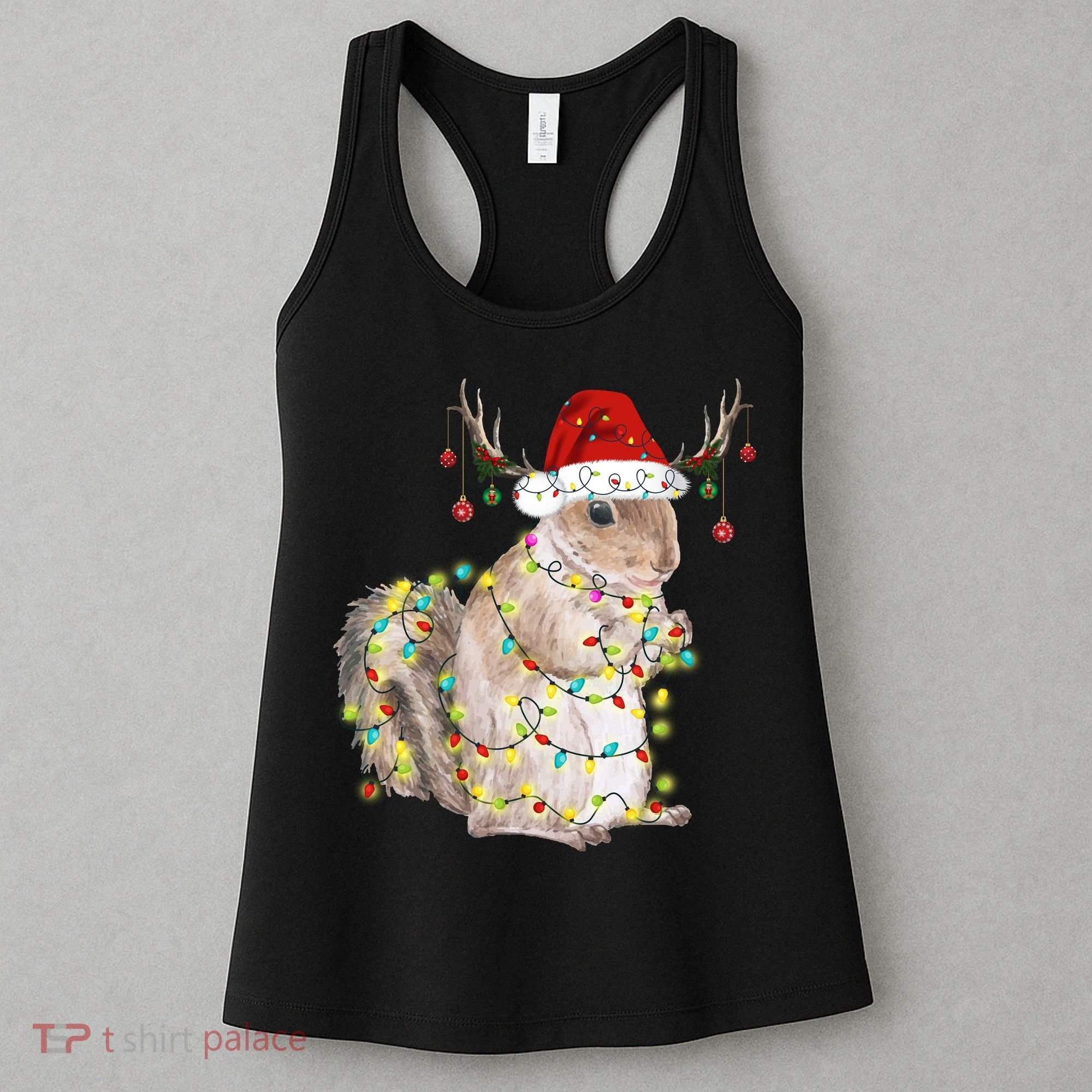 Christmas Squirrel Lights Women's Tank Top