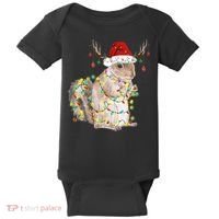 Christmas Squirrel Lights Baby Bodysuit thumb 0