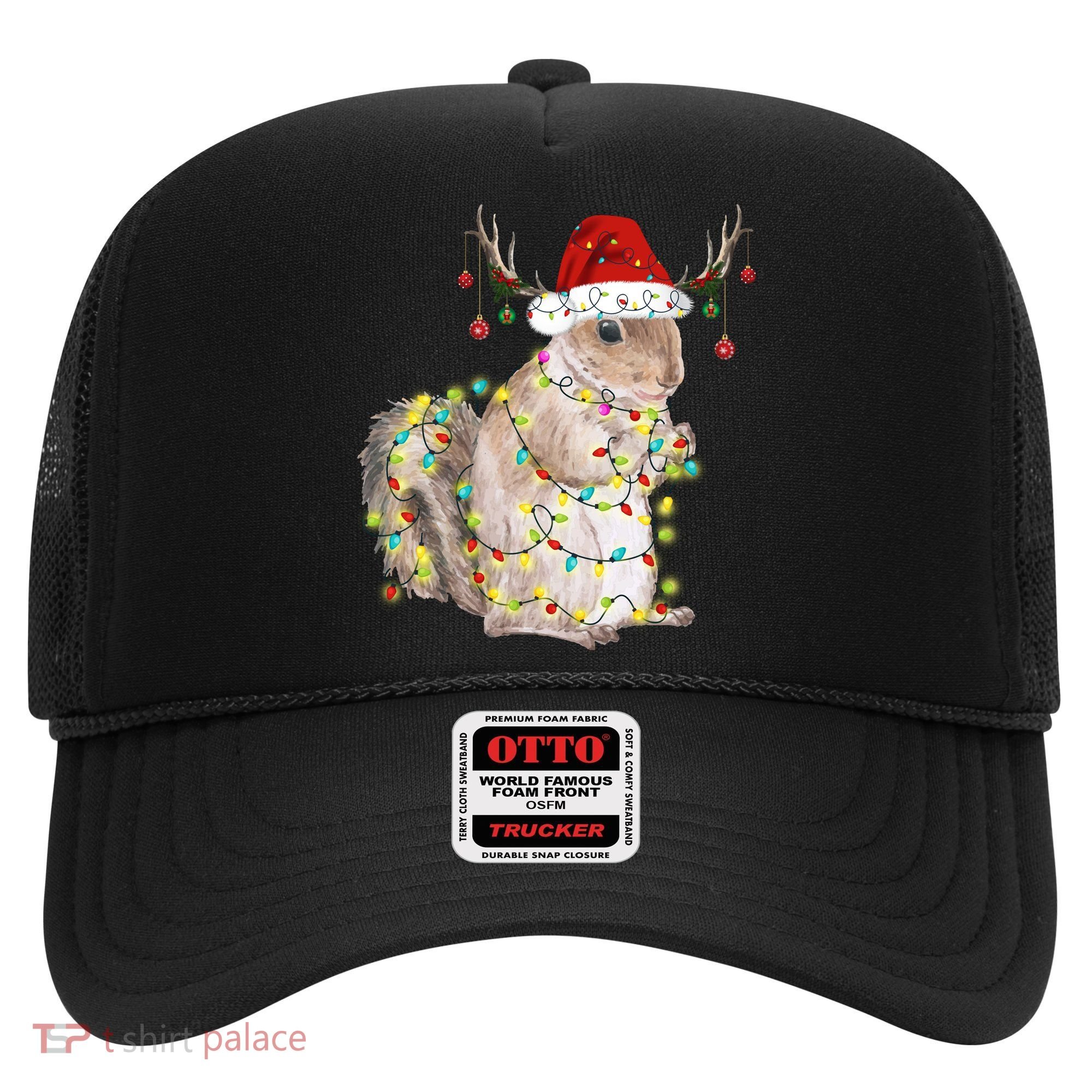 Christmas Squirrel Lights Hat