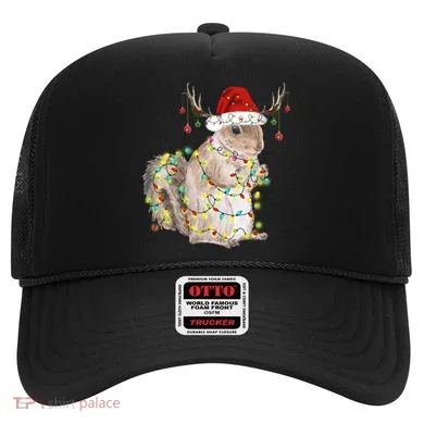 Christmas Squirrel Lights Hat