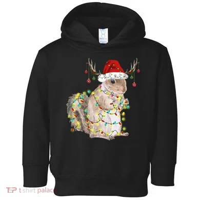 Christmas Squirrel Lights Toddler Hoodie