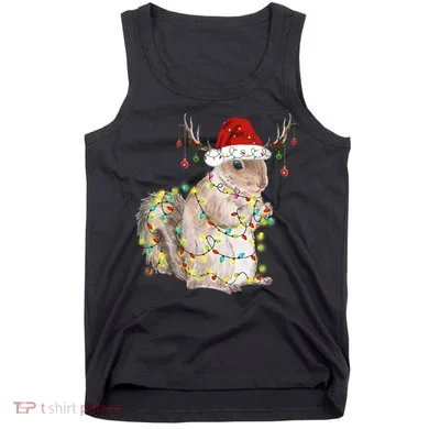 Christmas Squirrel Lights Tank Top