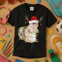 Christmas Squirrel Lights Kids T-Shirt thumb 3