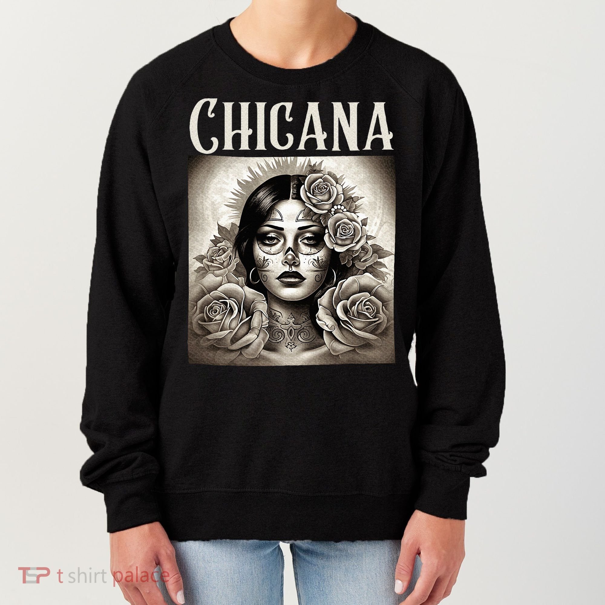 Chicana Style Lowrider Clothes Mexican American Latina Women's Sweatshirt