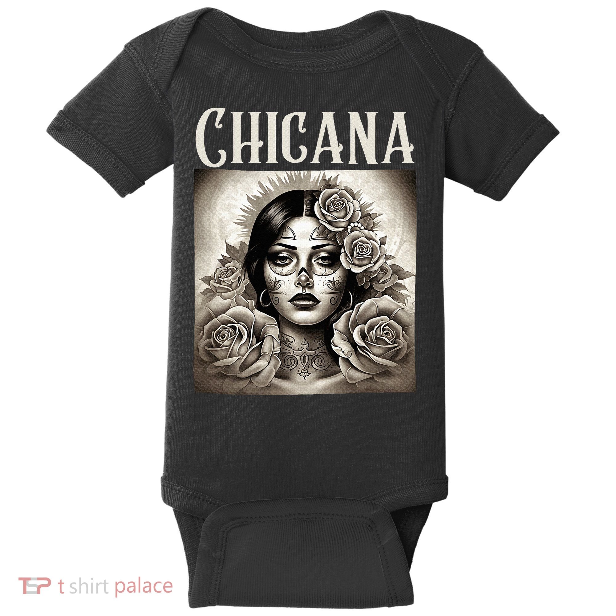 Chicana Style Lowrider Clothes Mexican American Latina Baby Bodysuit