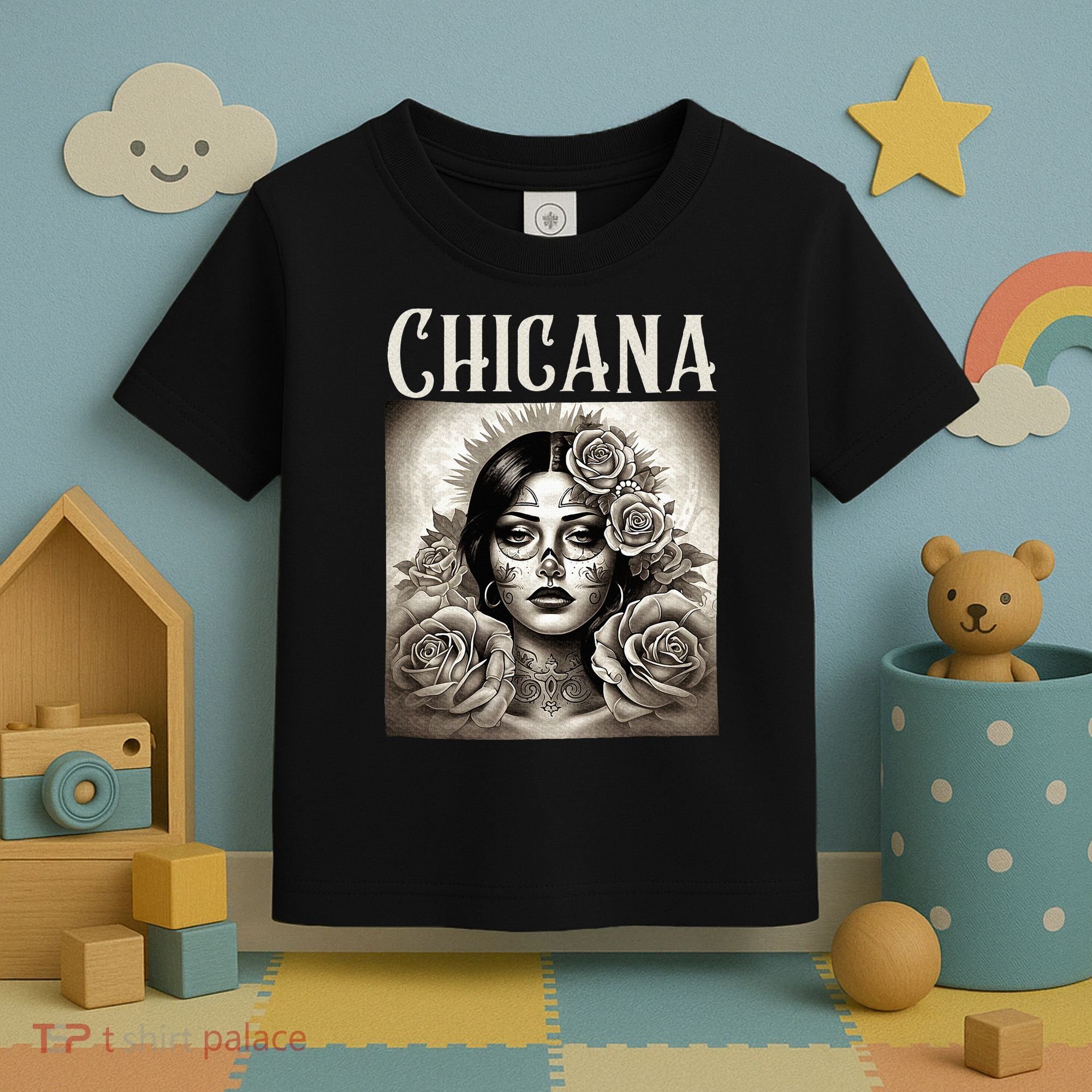 Chicana Style Lowrider Clothes Mexican American Latina Toddler T-Shirt
