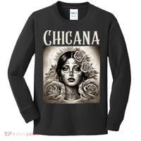 Chicana Style Lowrider Clothes Mexican American Latina Kids Long Sleeve Shirt thumb 0