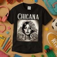 Chicana Style Lowrider Clothes Mexican American Latina Kids T-Shirt thumb 3
