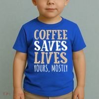 Coffee Saves Lives Funny Coffee Lover Cool Gift Toddler T-Shirt thumb 2