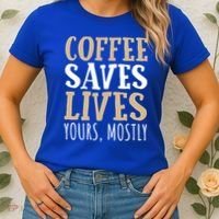Coffee Saves Lives Funny Coffee Lover Cool Gift Women's T-Shirt thumb 2