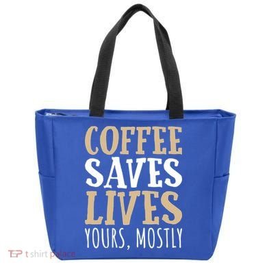 Coffee Saves Lives Funny Coffee Lover Cool Gift Tote Bag