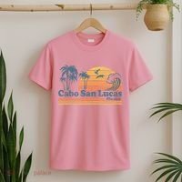 Cabo San Lucas Mexico Beach Summer Vacation Vintage Retro T-Shirt thumb 2
