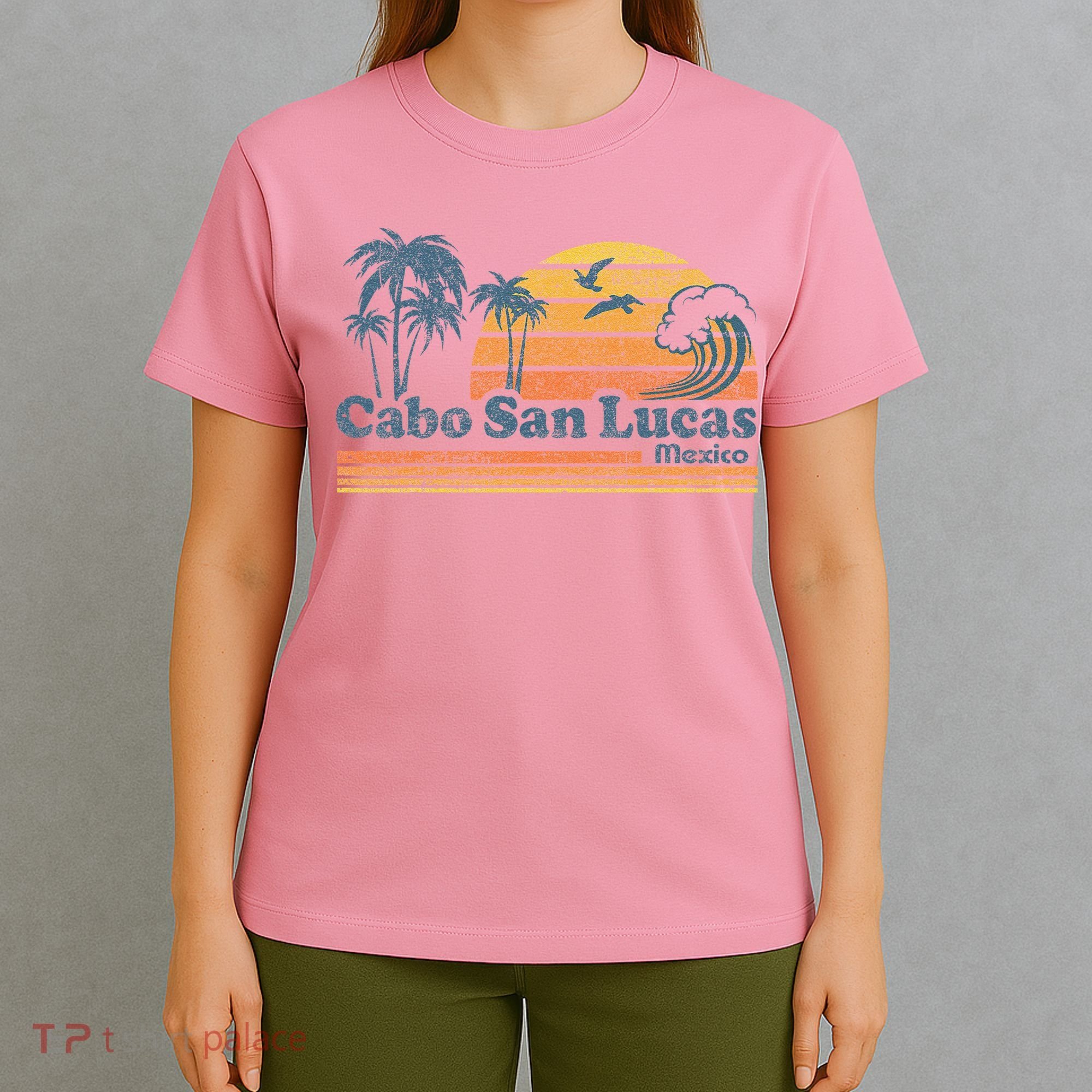 Cabo San Lucas Mexico Beach Summer Vacation Vintage Retro T-Shirt