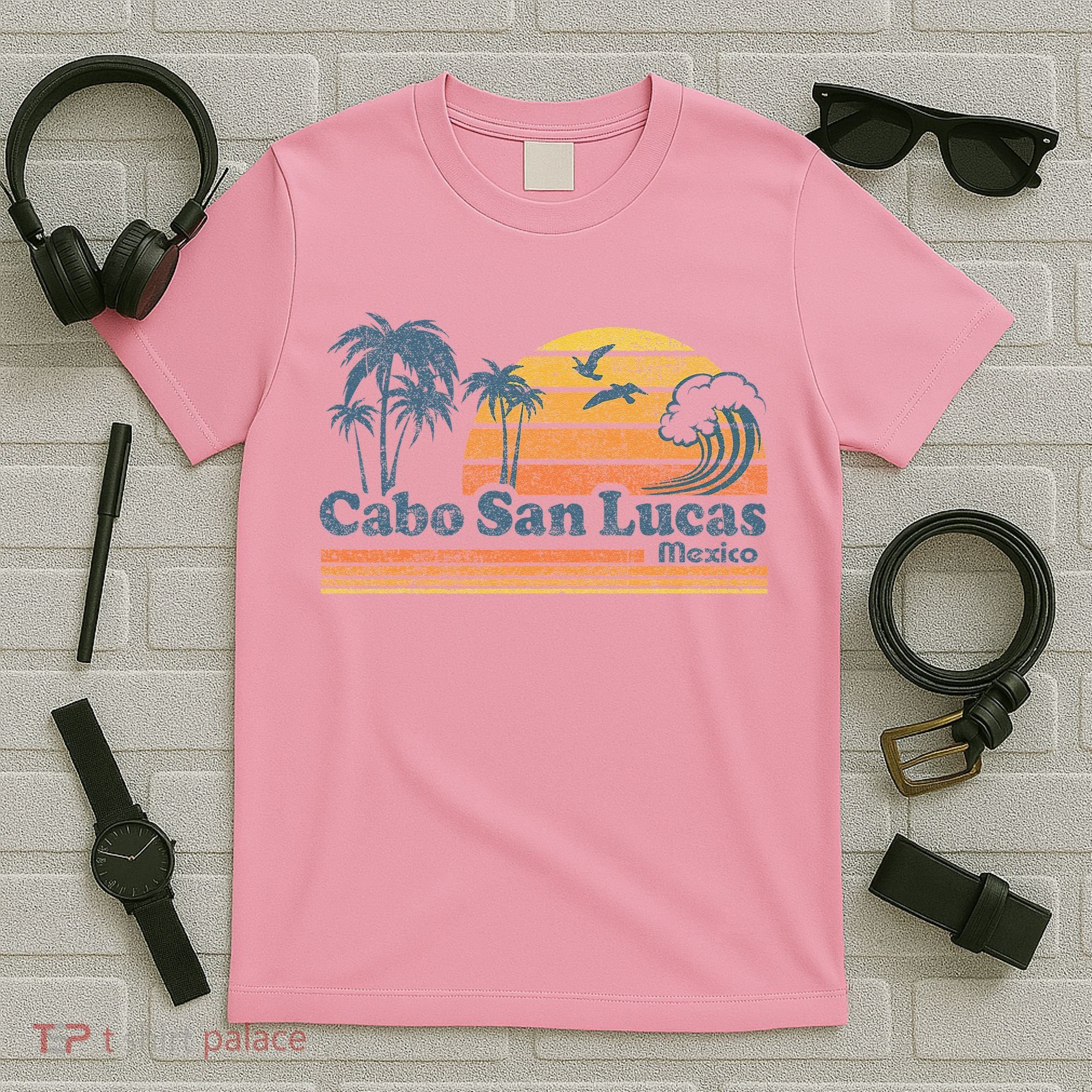 Cabo San Lucas Mexico Beach Summer Vacation Vintage Retro T-Shirt
