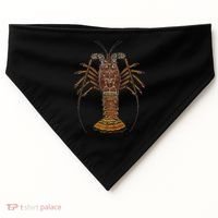 Caribbean Spiny Lobster Bahamas Shellfish Seafood USA-Made Doggie Bandana thumb 0