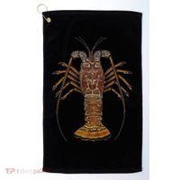 Caribbean Spiny Lobster Bahamas Shellfish Seafood Golf Towel thumb 0