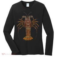 Caribbean Spiny Lobster Bahamas Shellfish Seafood Women's Long Sleeve Shirt thumb 0