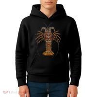 Caribbean Spiny Lobster Bahamas Shellfish Seafood Kids Hoodie thumb 4