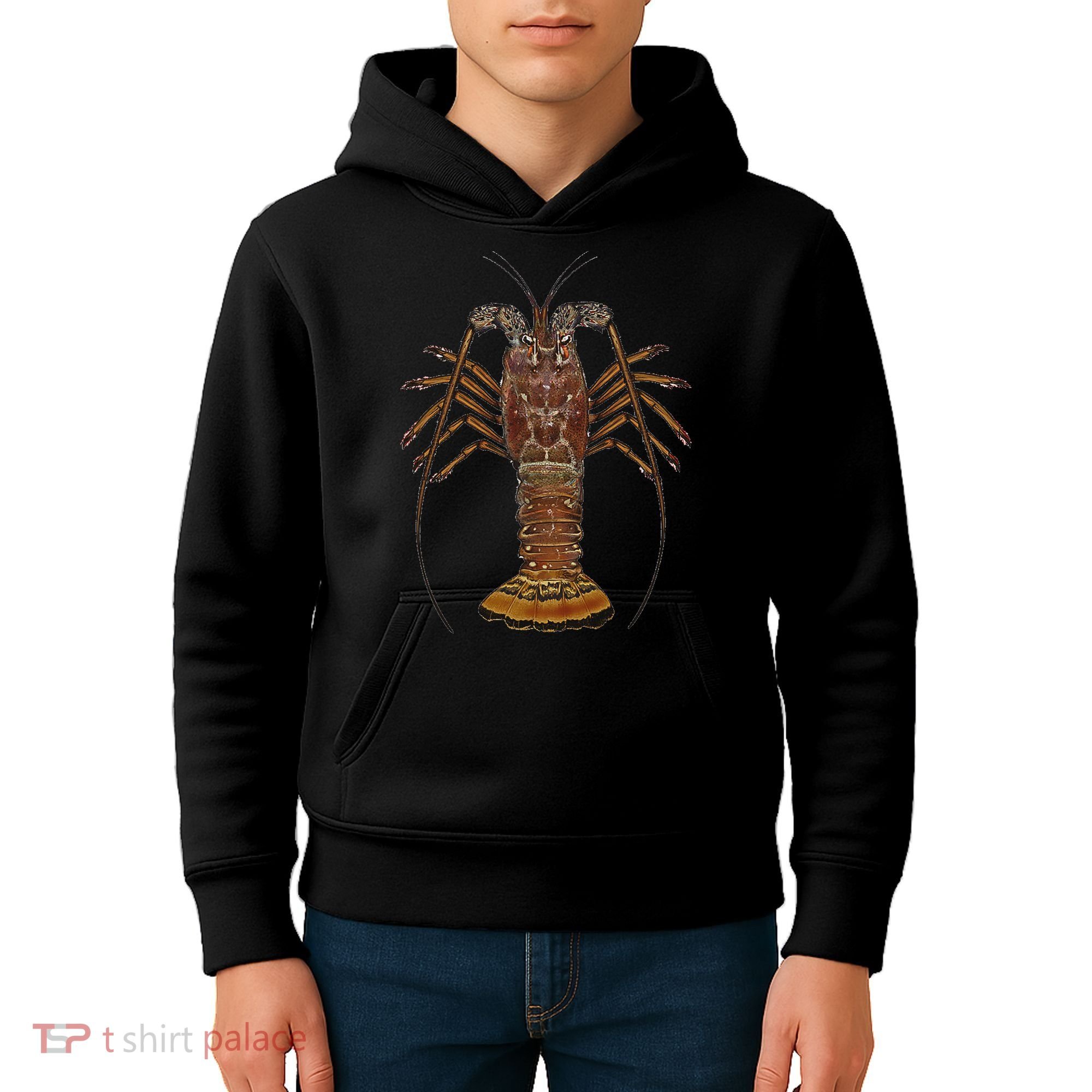 Caribbean Spiny Lobster Bahamas Shellfish Seafood Kids Hoodie