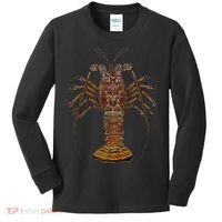 Caribbean Spiny Lobster Bahamas Shellfish Seafood Kids Long Sleeve Shirt thumb 0