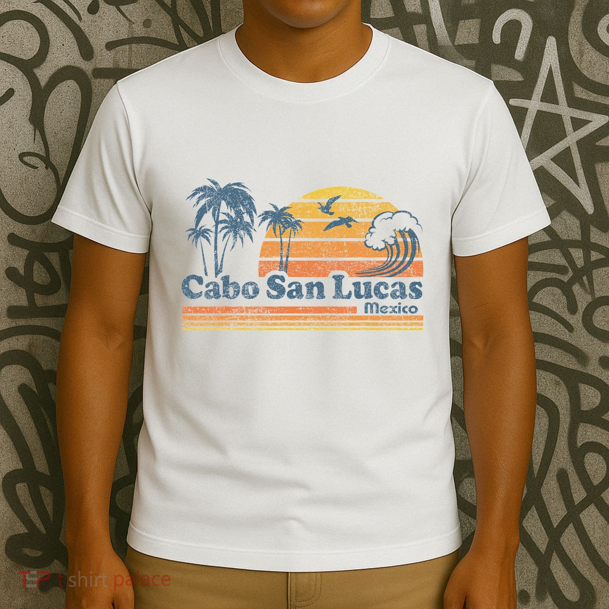 Cabo San Lucas Mexico Beach Summer Vacation Vintage Retro T-Shirt